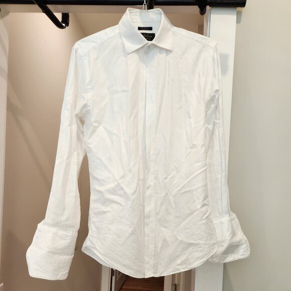 White Button Down Tuxedo Shirt - Picture 1 of 4
